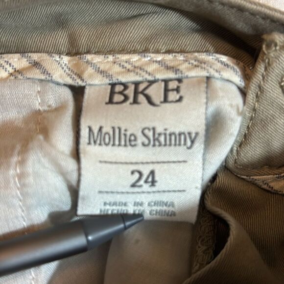 NEW BKE Casuals Khaki Pants Mollie Skinny 24R 24 R - Picture 6 of 7